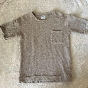 Zara thick cotton blend t shirt